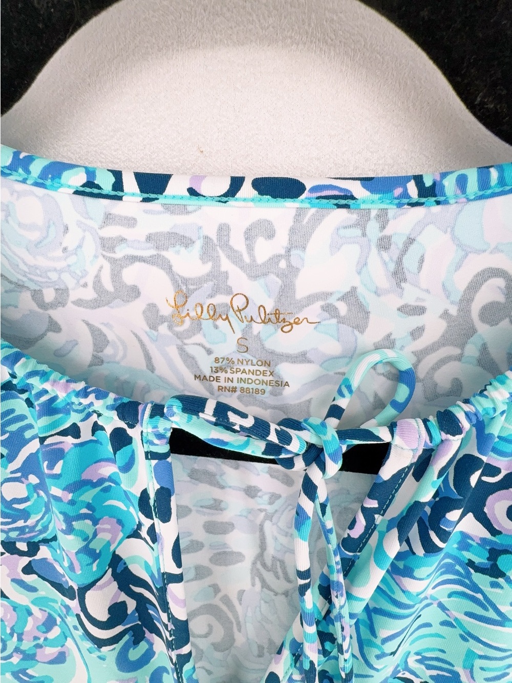 NWOT Lilly Pulitzer Johana Coverup Dress Light Aqua Spritz Sz S - Picture 4 of 9